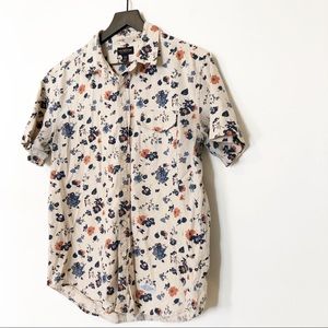 UO CPO Provisions Floral Short Sleeve Button Down